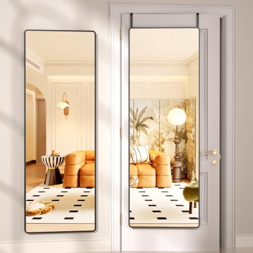 Hasipu Door Mirror Full Length, 56 x 16 Inch Full Body Wall Mirror Over The by Whatssuitableisthebest