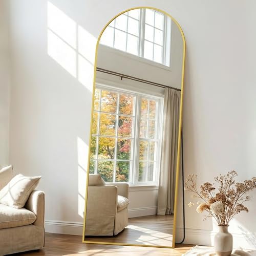58"x18" Arched Full Length Mirror, Full Body Floor Mirror - Image 3