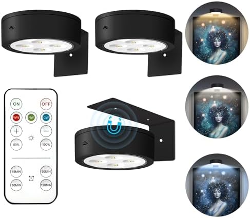 Picture Lights for Wall, Wireless Poster Lights Battery Operated by Kandicyar