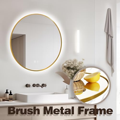 Niccy 24" Round LED Bathroom Backlit Mirror - Image 5