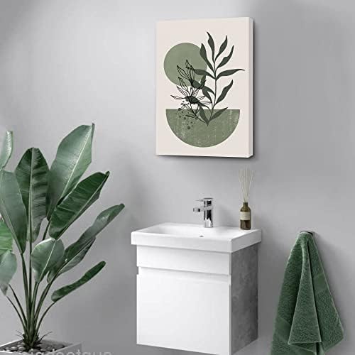 Sage Green Wall Posters & Prints, Minimalist Framed Wall Art Geometric Line - Image 6