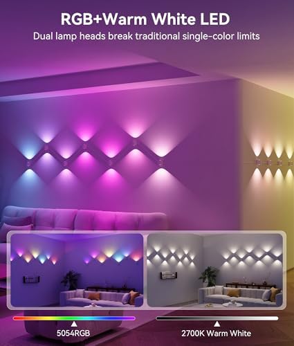 Smart Wall Lights, RGB Wall Sconces - Image 2