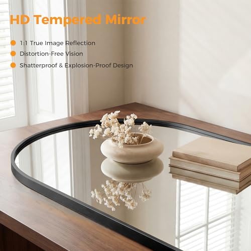 DUMOS 24"x36" Arched Wall Mirror, Bathroom Mirrors - Image 4