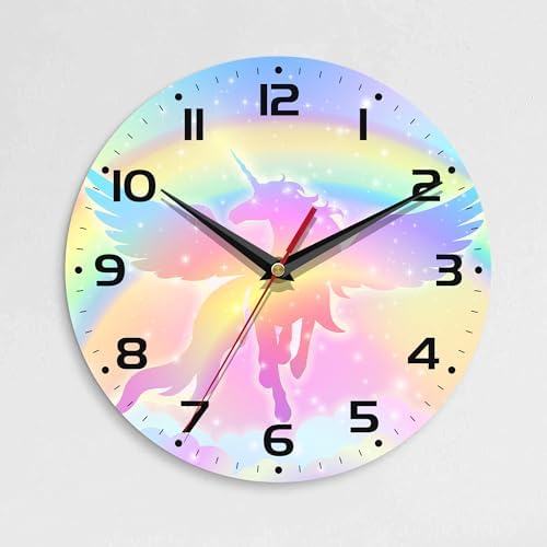 Wall Clock, 10 Inch Silent Non-Ticking Home Kitchen Decor, Battery Operated by Unknown