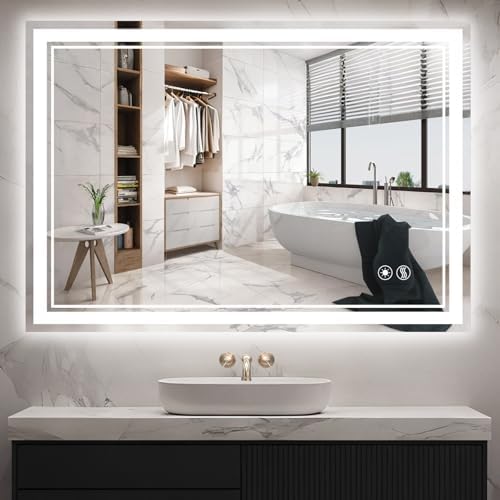 28" x 40" LED Mirror for Bathroom, Dimmable 3 Colors by NESDCC