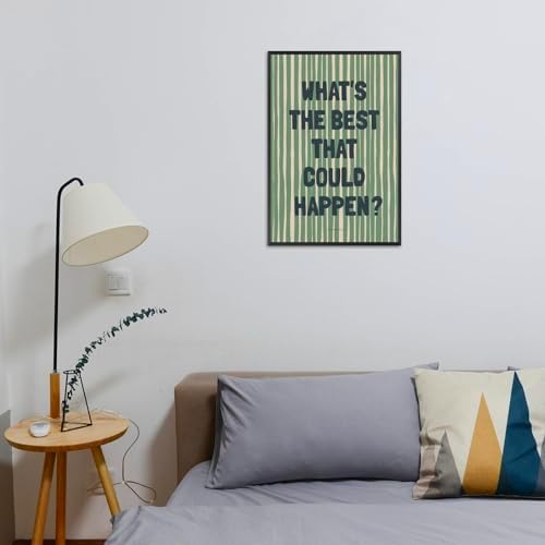 What's The Best That Could Happen Poster Canvas, Uplifting Quote Inspirational - Image 3