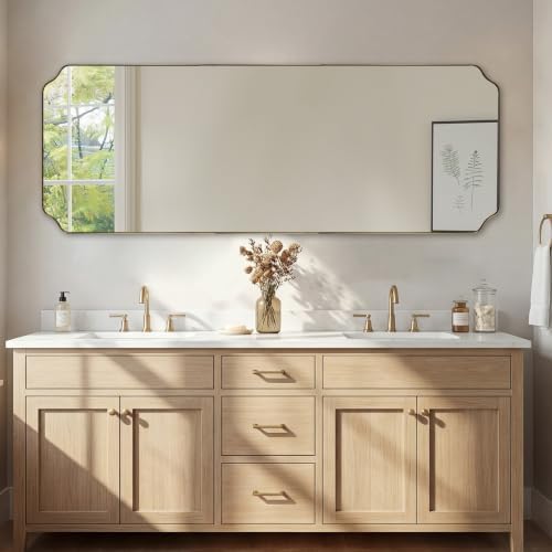 ANDY STAR 24" x 65" Brushed Gold Full Length Mirror by ANDYSTAR