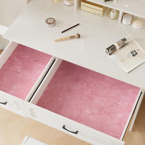 VEELIKE Bubblegum Pink Self Adhesive Crushed Velvet Fabric Roll - Image 3