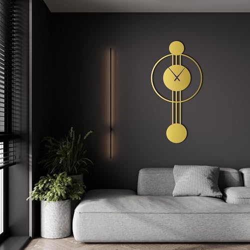 Modern Geometric Metal Wall Clock – Handmade Black Metal Wall Art Clock - Image 4