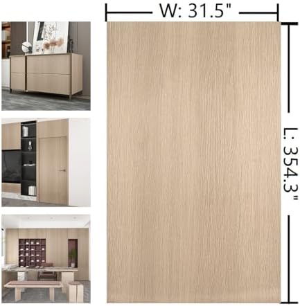 Boobest 354"x31" Wide Brown Ash Wood Contact Paper Peel and Stick - Image 7