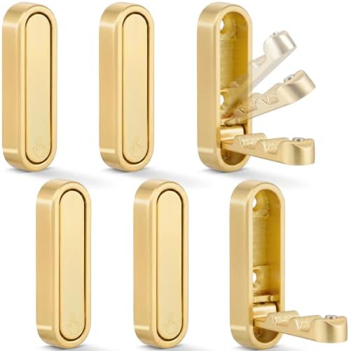 Foldable Wall Hooks, 40lb Heavy Duty, Zinc Alloy, 6 Pack by XSGTZMJ