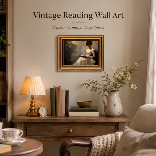 Gold Framed Wall Art, Vintage African American Canvas Prints – Black Girl - Image 2
