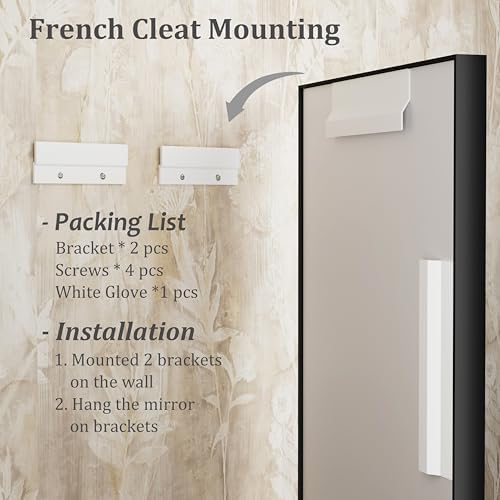 48x30 Inch Black Metal Framed Bathroom Mirror - Image 5