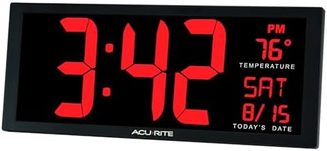 AcuRite 14.5" Large Digital LED Oversized Wall Clock - Image 5