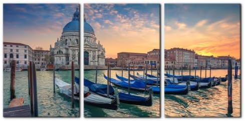 Pacimo Framed Venice Cityscape Wall Art Set of 3, Santa Maria Della Salute by Pacimo