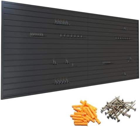 Yuzzy Slat Wall Paneling 4 x 8ft, Garage Slatwall Panel Wall Storage Systems by Yuzzy