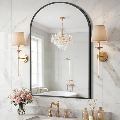 Sweetcrispy 26"x38" Arched Bathroom Mirror, Bathroom Mirrors by Sweetcrispy