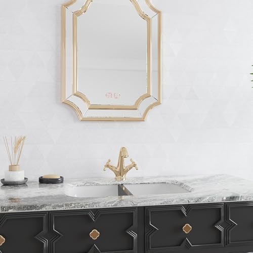 VEELIKE Diamond White Wallpaper Peel and Stick Waterproof Thick White Contact - Image 6