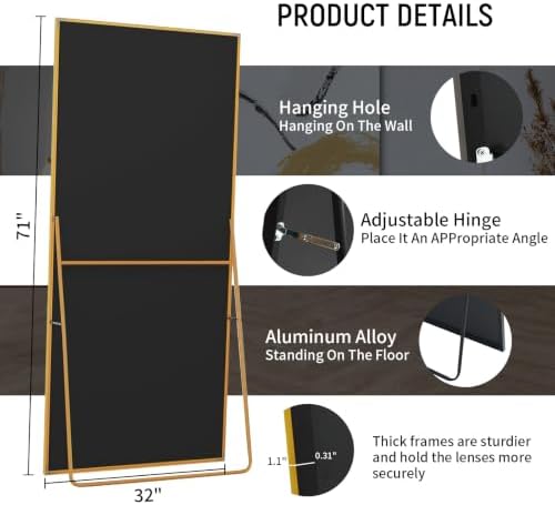 Beauty4U 71" x 32" Full Length Mirror - Image 3