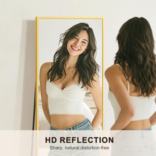 FICTOR Full Length Mirror with Stand, Floor Standing Mirror - Image 2