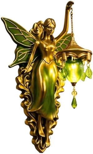 Fairy Wall Sconce, Vintage Resin Angel Wall Lamp by Unknown