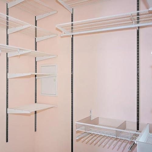 MorningRo 12 Pack 25" Dual Track Shelving Rail, Dual Slot Upright - Image 2