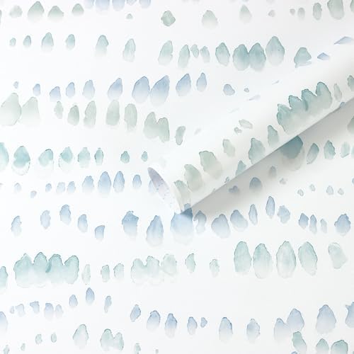 Heroad Boho Peel and Stick Wallpaper Blue/Green Contact Paper 17.3''x78.7'' by HeroadBrand