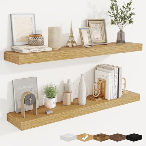 Floating Shelves for Wall, Wall Mounted Wood Shelves by Fuqing