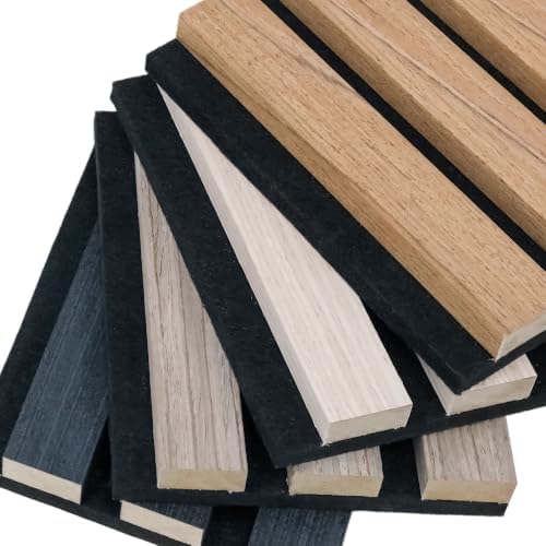 4-Pack 6" x 4.7" Acoustic Wood Panels Color Samples Only, 4 Colors Included by AssemWall