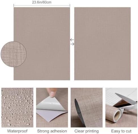 Yun-aeon Cinnamon Grasscloth Peel and Stick Wallpaper Texture Contact Paper - Image 5