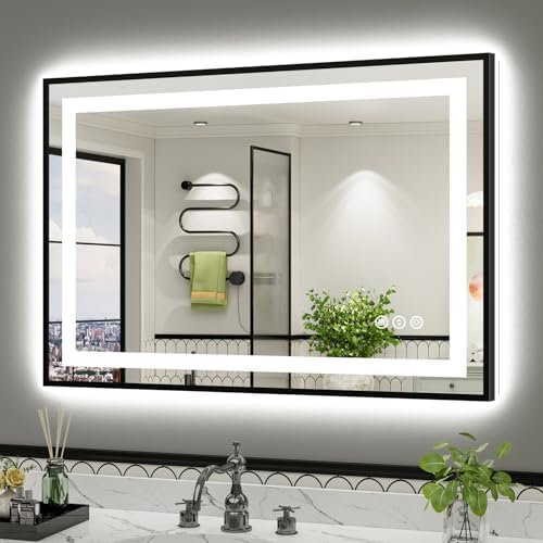 44x30 Inch LED Bathroom Mirror by Briivuemodernmirrors