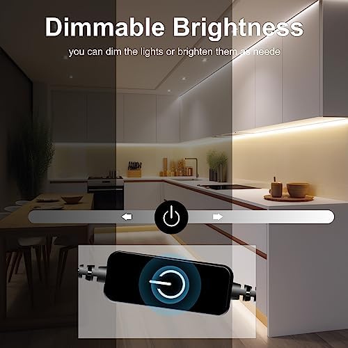 Pandery COB LED Strip Lights 5M, Touch Dimmable led Strips, 16.4ft LED Tape - Image 4