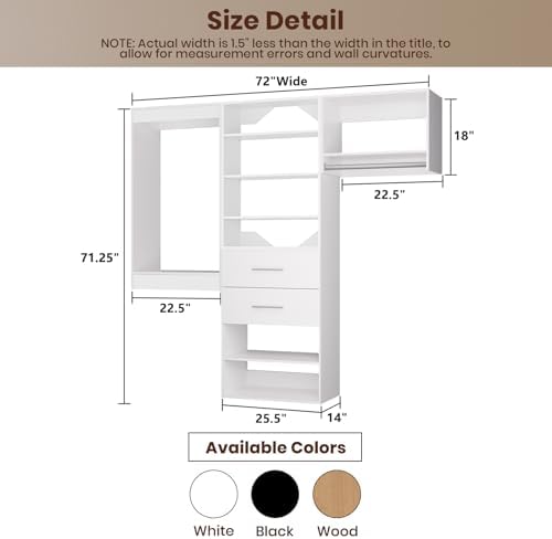 ROOMTEC Modular Closet System, Wooden Tower - Image 2