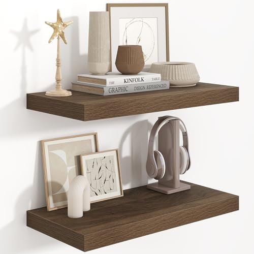 Fun Memories Floating Shelves 24 Inch Long, 9.3 Inch Deep Floating Shelf by FunMemories