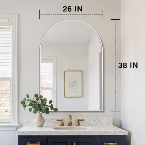 FICTOR 26" x 38" Arched Bathroom Vanity Mirror - Image 2