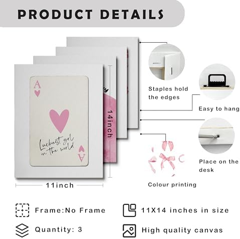 okaxscm Trendy Pink Coquette Bow Cherry Disco Ball Lucky 8 Ball Ace Card - Image 2