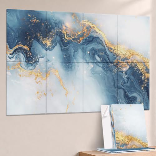 8 Pack Art Acoustic Panels: 48x32Inches Self-Adhesive Sound Absorbing Wall Art by PeaudnyDesignYourDream
