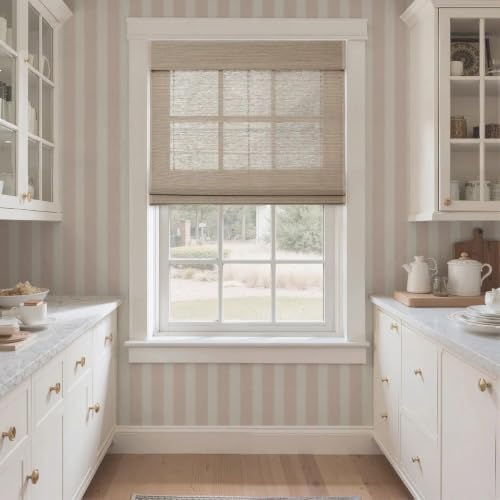 Pink and White Cream Striped Wallpaper Peel and Stick Girls Nursery - Image 6