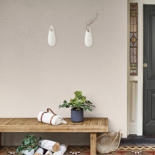 White Ceramic Wall Vases, 5.9 Inch, Teardrop Design - Image 7