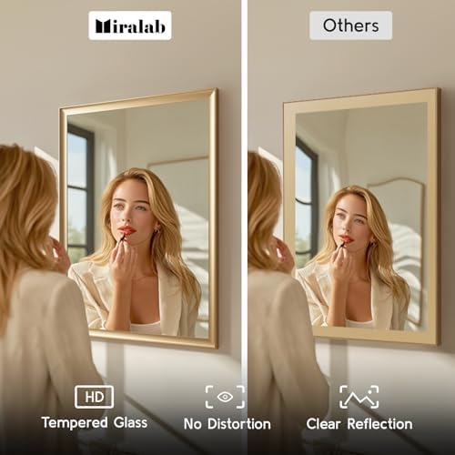 Gold Bathroom Mirror 30x40 Inch, Rectangle Vanity Mirror - Image 4