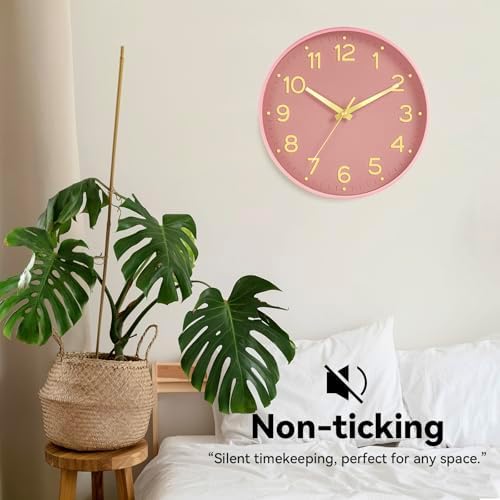 Roymnie 8 Inch Wall Clock, Battery Operated Silent Non Ticking Analog - Image 4