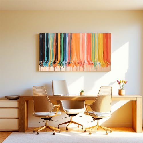 Modern Abstract Colorful Canvas Art Wall - Image 2