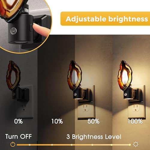 L LOHAS LED Night Light, Night Lights Plug into Wall, Agate Nightlight - Image 4