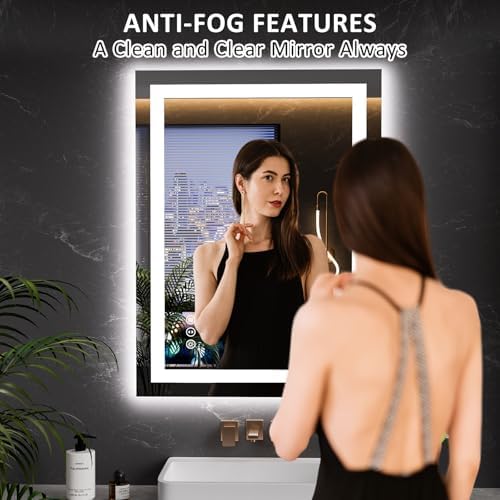 LOAAO 23.6"x31.5" LED Bathroom Mirror - Image 2