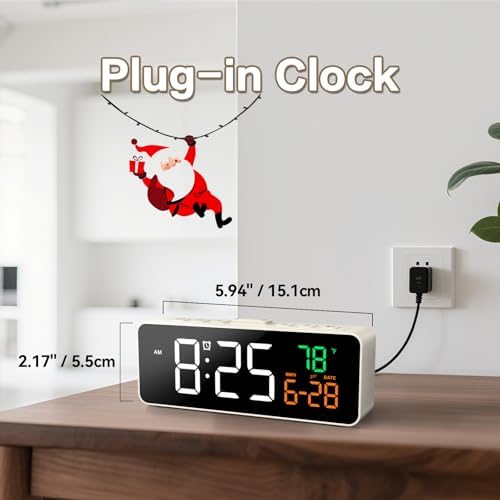 Netzu 3-in-1 Digital Clocks for Living Room, Small & Compact Alarm Clock - Image 4