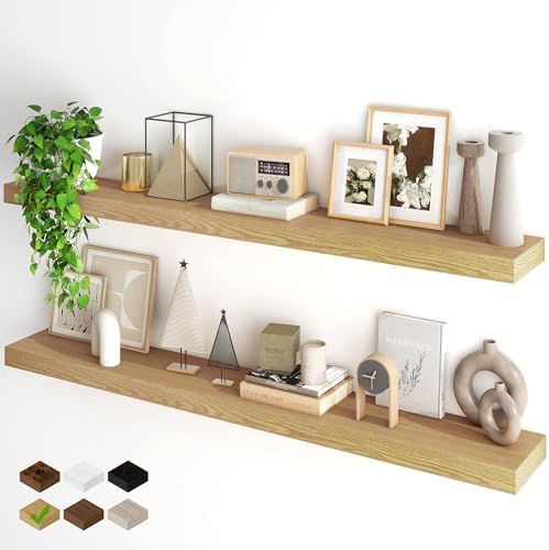 Fun Memories Floating Shelves for Wall, 55Inch Floating Shelves Set of 2 by FunMemories