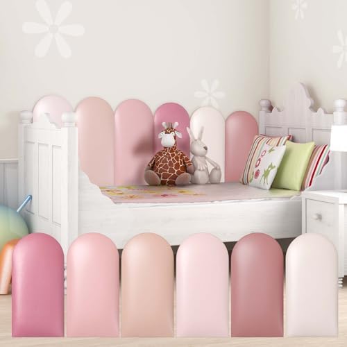 Jetec 6 Pcs Kids Wall Padding Panels, 1.18 Inch Thick Foam Wall Protector by Jetec