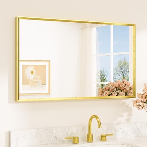 TETOTE Brushed Gold Vanity Mirror by TETOTE