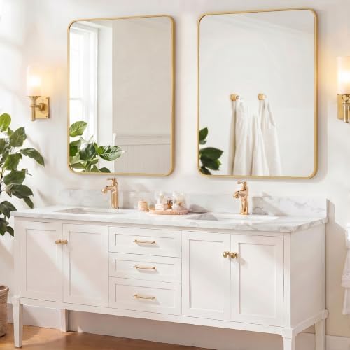 Bathroom Mirror for Wall, 38x26 Inch HD Tempered Glass Vanity Mirror - Image 3