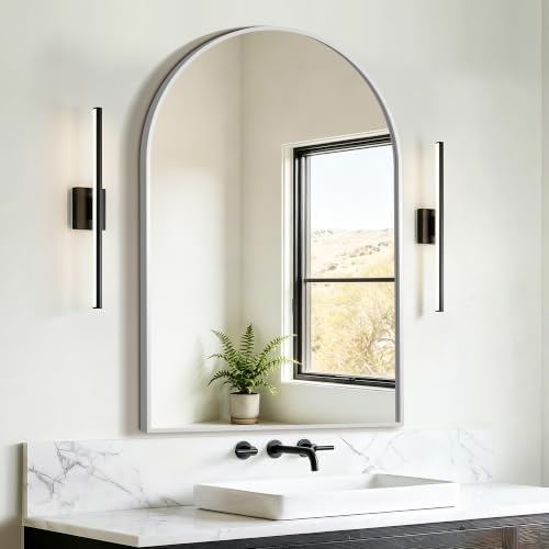 FICTOR 26" x 38" Arched Bathroom Vanity Mirror by FICTOR